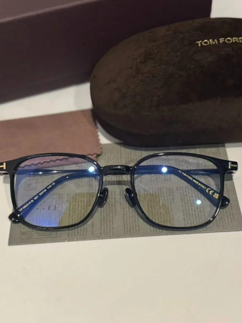 Tom Ford Black Square Eyeglasses